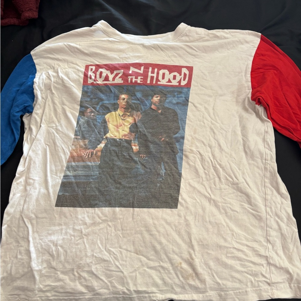 Boyz N The Hood Graphic red white and blue longsleeve